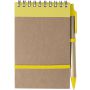 Cardboard notebook Emory, yellow