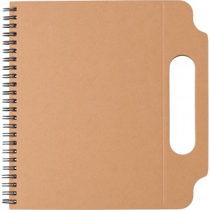 Cardboard notebook Gianluca, brown (Notebooks)