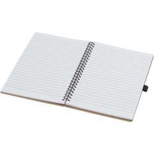 Cobble A5 wire-o recycled cardboard notebook with stone paper, Natural (Notebooks)