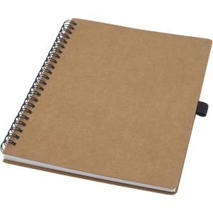 Cobble A5 wire-o recycled cardboard notebook with stone paper, Natural (Notebooks)