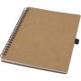 Cobble A5 wire-o recycled cardboard notebook with stone paper, Natural