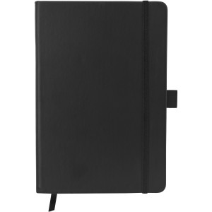 Colour-edge A5 hard cover notebook, solid black (Notebooks)