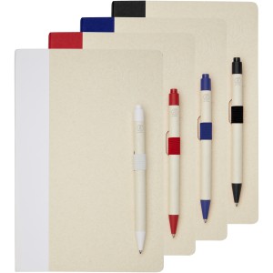 Dairy Dream A5 size reference notebook and ballpoint pen set, Solid black (Notebooks)