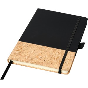 Evora A5 cork thermo PU notebook, solid black (Notebooks)