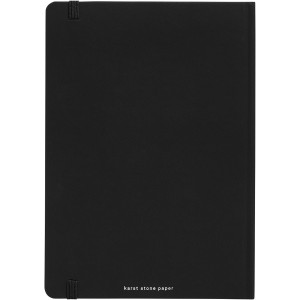 Karst(r) A5 stone paper hardcover notebook - squared, Solid black (Notebooks)