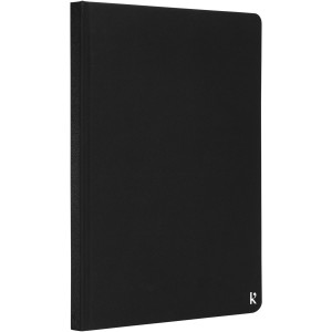 Karst(r) A5 stone paper hardcover notebook - squared, Solid black (Notebooks)