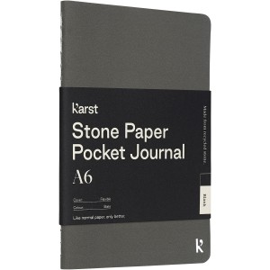 Karst(r) A6 stone paper softcover pocket journal - blank, Slate grey (Notebooks)