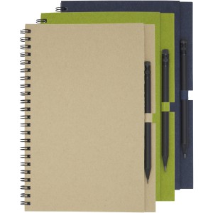 Luciano Eco wire notebook with pencil - medium, Natural (Notebooks)