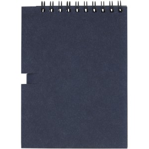 Luciano Eco wire notebook with pencil - small, Dark blue (Notebooks)
