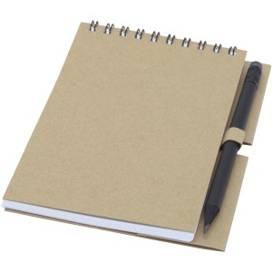 Luciano Eco wire notebook with pencil - small, Natural (Notebooks)