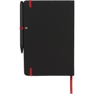Noir Edge medium notebook, solid black,Red (Notebooks)
