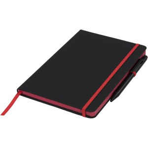 Noir Edge medium notebook, solid black,Red (Notebooks)