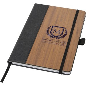 Note A5 bamboo notebook, Solid black, Natural (Notebooks)