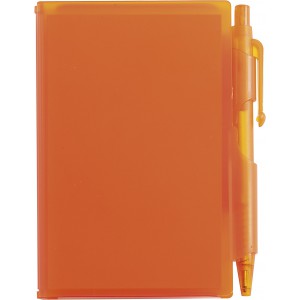 Notebook with pen, orange (Notebooks)