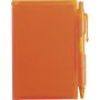 Notebook with pen, orange