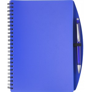 PP notebook with ballpen Solana, blue (Notebooks)