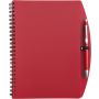 PP notebook with ballpen Solana, red