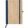 PU and bamboo notebook Dorita, blue