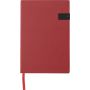 PU notebook with USB drive Lex, red
