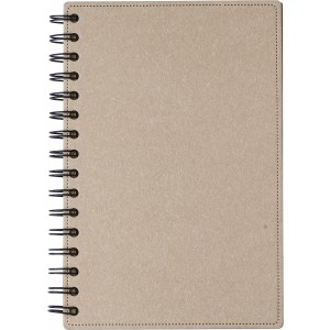 Recycled carton hardcover notebook Caleb, brown (Notebooks)