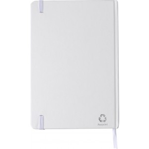 Recycled carton notebook (A5) Evangeline, white (Notebooks)