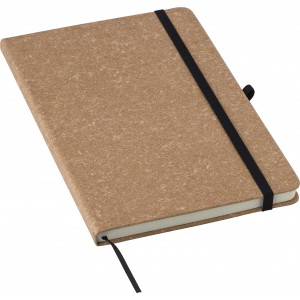 Recycled leather notebook (A5) Gianna, brown (Notebooks)