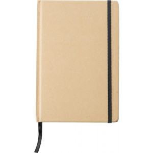 Recycled paper notebook (A5) Gianni, black (Notebooks)