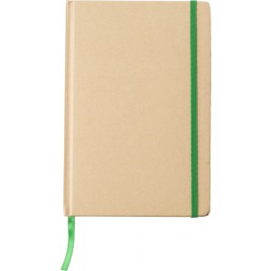 Recycled paper notebook (A5) Gianni, lime (Notebooks)