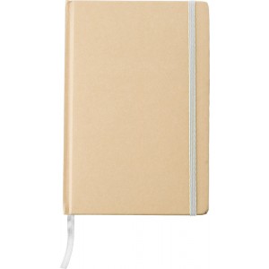 Recycled paper notebook (A5) Gianni, white (Notebooks)