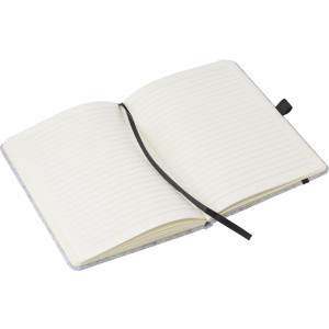 RPET felt notebook Harper, grey (Notebooks)
