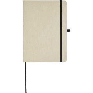 Tutico organic cotton hardcover notebook, Natural, Solid bla (Notebooks)