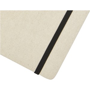 Tutico organic cotton hardcover notebook, Natural, Solid bla (Notebooks)