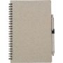Wheat straw notebook with pen Massimo, brown