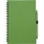 Wheat straw notebook with pen Massimo, green