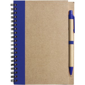 Wire bound notebook with ballpen. Stella, blue (Notebooks)