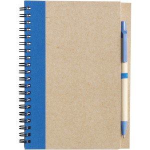 Wire bound notebook with ballpen. Stella, light blue (Notebooks)