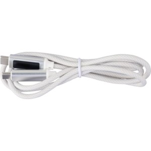 Nylon fabric charging cable 65W Claudia , light grey (Eletronics cables, adapters)