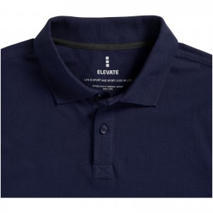 Oakville long sleeve men's polo, Navy (Long-sleeved shirt)