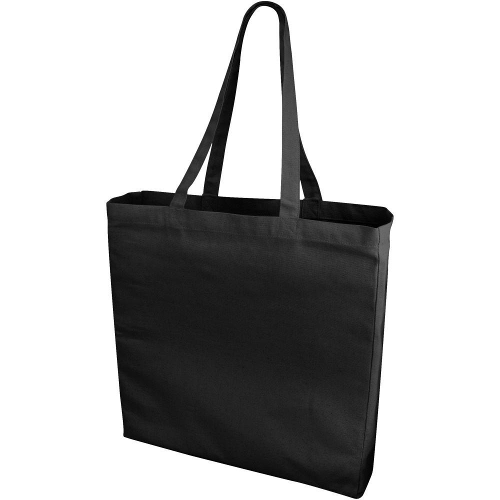 Printed Odessa 220 g/m2 cotton tote bag, solid black (Shopping bags)