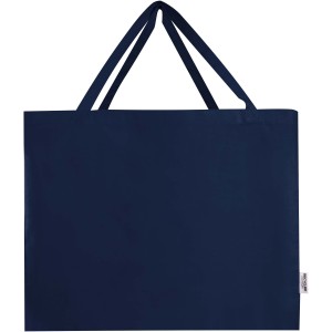 Odessa 220 g/m2 GRS recycled cotton large tote bag, Navy (Shopping bags)