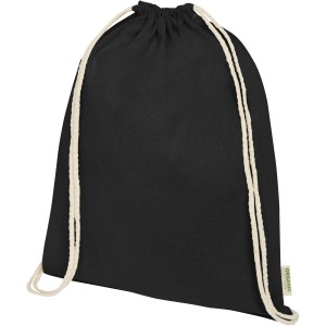 Odisha 140 g/m2 OCS organic drawstring bag 5L, Black