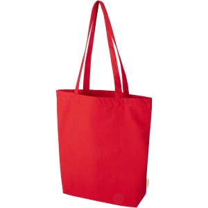 Odisha 180 g/m2 OCS organic wide bottom tote bag 11L, Red