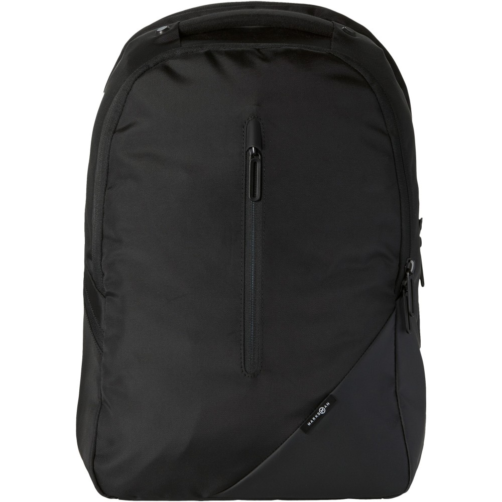 Printed Odyssey 15.4 laptop backpack, solid black (Backpacks)