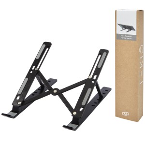 Rise foldable laptop stand, Solid black (Office desk equipment)
