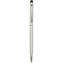 Ore aluminium ballpoint pen with stylus (blue ink), Silver