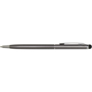 Ore aluminium ballpoint pen with stylus (blue ink), Titanium (Metallic pen)