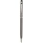 Ore aluminium ballpoint pen with stylus (blue ink), Titanium