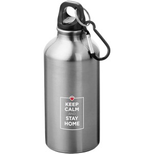 Oregon 400 ml sport bottle with carabiner, Silver (Sport bottles)