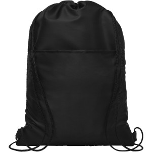 Oriole 12-can drawstring cooler bag, Solid black (Cooler bags)