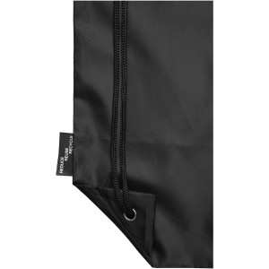 Oriole RPET drawstring backpack, solid black (Backpacks)